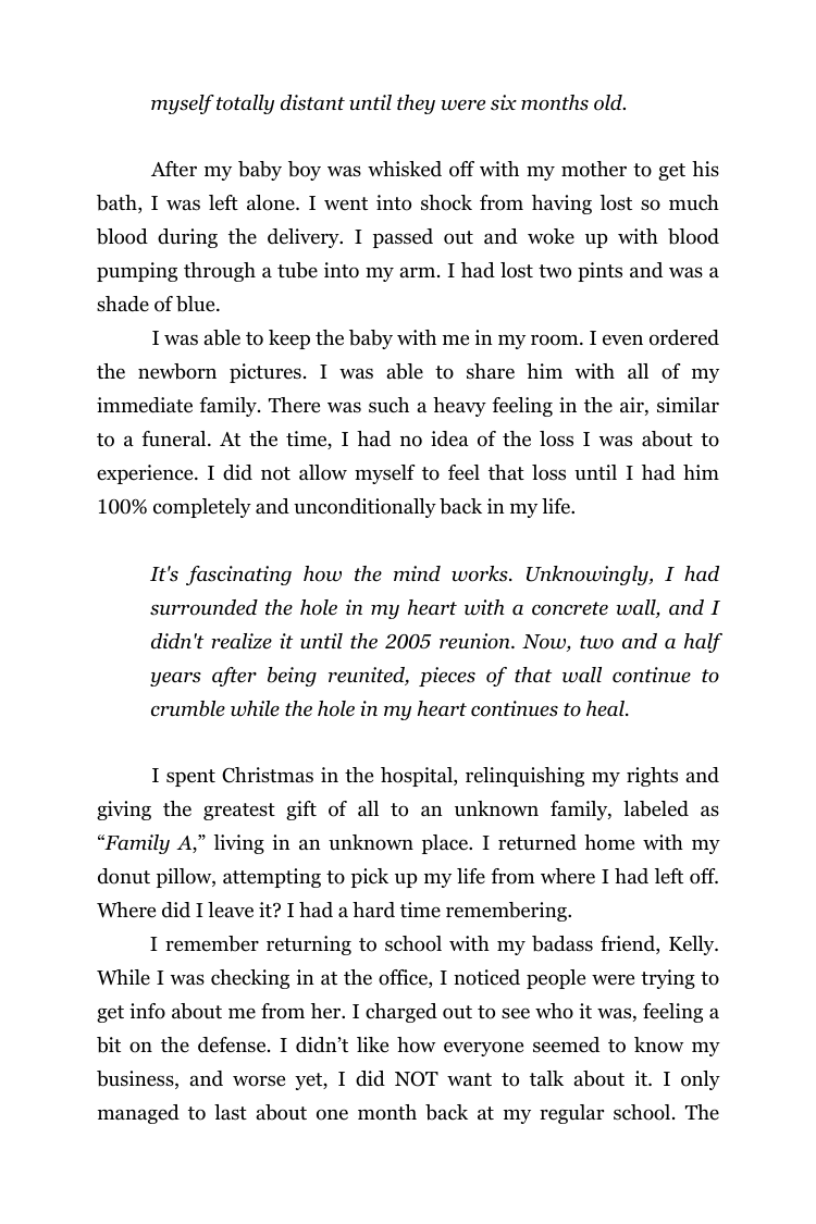 Text except taken from the upcoming book, Life Goes On (3/5)