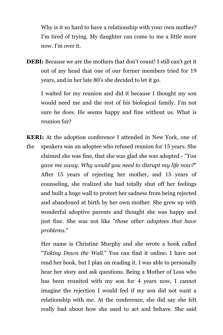 Text except taken from the upcoming book, Mothers of Loss (3/5)